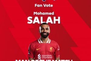 毫無懸念！英超官方：2傳2射，薩拉赫被球迷票選為本場最佳