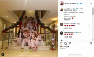 吉馬良斯妻子曬家人合照：一家人在一起才是最重要的，圣誕快樂