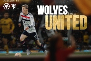 曼聯(lián)發(fā)布客戰(zhàn)狼隊(duì)海報(bào)：霍伊倫帶球突進(jìn)