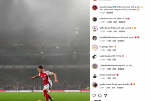 時(shí)隔7場(chǎng)再參與進(jìn)球！特羅薩德社媒：祝槍迷2025一切順利