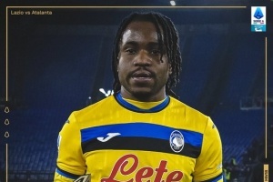 送出助攻！盧克曼當(dāng)選亞特蘭大vs拉齊奧全場最佳球員