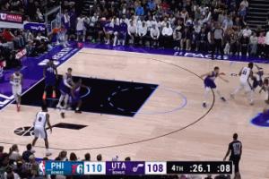 恩比德&喬治最后一攻都沒出手 克拉克森絆到喬治&爵士挑戰(zhàn)失敗