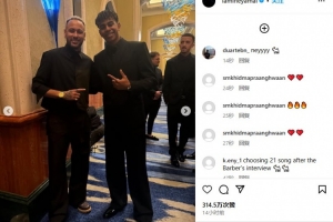 與偶像的同框！亞馬爾社媒曬與內(nèi)馬爾合影