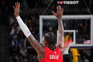 太子騰飛??杰倫-格林近7場場均30.6分同期聯(lián)盟第3 命中率52.4%