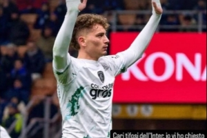 對(duì)陣國(guó)米進(jìn)球，S-埃斯波西托社媒向國(guó)米球迷道歉并感謝球迷的掌聲