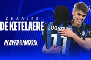 傳射建功！德凱特拉雷當(dāng)選亞特蘭大5-0格拉茨風(fēng)暴一役全場最佳