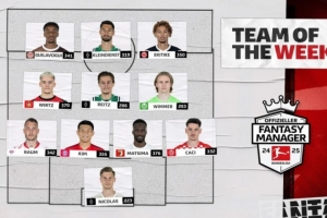 德甲官方評本輪最佳陣：維爾茨領(lǐng)銜，金玟哉、勞姆在列