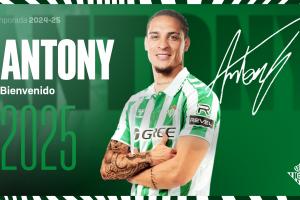 世體：安東尼在貝蒂斯將身穿17號 前隊(duì)長華金曾長期身穿該號碼