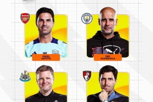 英超1月最佳主帥候選：瓜迪奧拉、阿爾特塔、埃迪-豪、伊拉奧拉