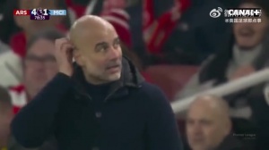 阿森納4比1領(lǐng)先時(shí)，場邊的瓜帥.....??