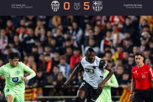 就逮著打??瓦倫西亞一直西甲墊底，近期剛有起色兩度被巴薩暴揍