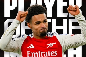 助攻破僵局！阿森納官方：小將恩瓦內(nèi)里被球迷票選為本場(chǎng)隊(duì)內(nèi)最佳