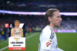 1進(jìn)球+6關(guān)鍵傳球！官方：莫德里奇當(dāng)選皇馬2-0赫羅納全場(chǎng)最佳