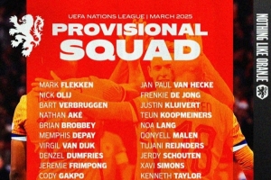 荷蘭歐國(guó)聯(lián)名單：范迪克、德容在列，德里赫特、齊爾克澤落選
