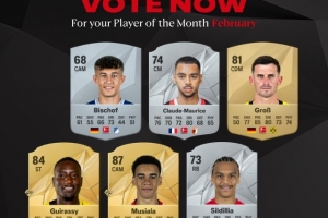 德甲2月最佳候選：穆西亞拉&吉拉西領(lǐng)銜，格羅斯&比紹夫在列