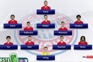 9人大輪換？德天空預(yù)測(cè)拜仁德甲首發(fā)：僅凱恩&基米希連場(chǎng)出戰(zhàn)