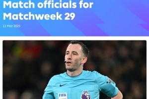 英超第29輪裁判：卡瓦納執(zhí)法槍手vs藍軍 西蒙胡珀執(zhí)法曼城布萊頓