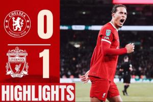 渣叔最后的冠軍！去年聯(lián)賽杯，范隊(duì)頭球絕殺 利物浦1-0切爾西奪冠