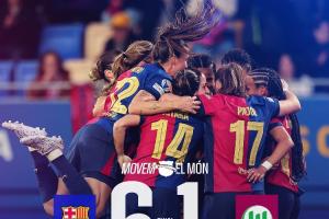 太殘暴啦！巴薩女足6-1、總比分10-2狼堡女足，晉級(jí)女足歐冠4強(qiáng)