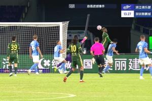2場(chǎng)3球！趙石出擊摘球沒碰到球，童磊助攻布彭扎破門 浙江1-0領(lǐng)先
