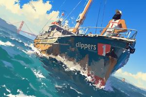 【AI繪圖】賽季最后一戰(zhàn)！小破船順利駛過金州灣殺向季后賽~