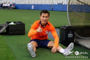 踩場掠影 球隊完成在上海體育場的賽前踩場訓練