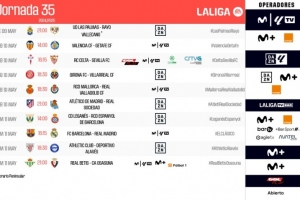 黃金時(shí)間！西甲第35輪全部場(chǎng)次時(shí)間：巴薩vs皇馬5月11日22:15