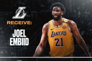 ??美記建議：湖人出兩個首輪+到期合同去交易恩比德