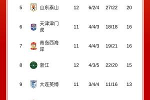 中超積分榜：申花蓉城雙雙取勝暫列1、2，國安升第3，泰山仍第5