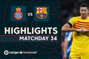 今晚重現(xiàn)？23年西甲，巴薩4-2戰(zhàn)勝西班牙人 力壓皇馬奪得西甲冠軍