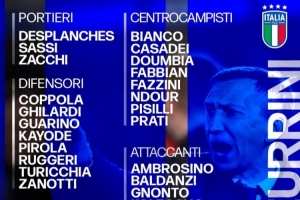 意大利U21名單：巴爾丹齊、尼翁托、卡薩迪、皮西利、魯杰里在列