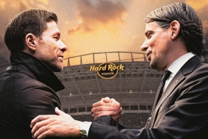 新帥對決！利雅得新月發(fā)布對陣皇馬海報：小因扎吉pk阿隆索