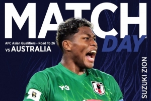 一夫當(dāng)關(guān)！日本隊(duì)官推公布戰(zhàn)澳大利亞隊(duì)海報(bào)，鈴木彩艷單人入鏡