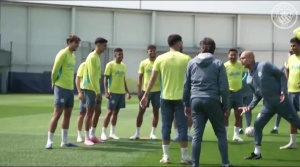 緊張??謝爾基發(fā)言：你們都是最棒的球員，瓜帥接話：還有教練