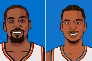 美媒：SGA首次總決賽場均30.3分4.6板5.6助 KD30.6分6板2.2助