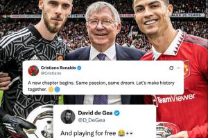 年薪2億歐??C羅社媒慶祝與勝利續(xù)約，德赫亞評論：免費踢球??