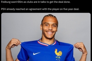 羅馬諾：埃因霍溫350萬歐報(bào)價(jià)后衛(wèi)西迪利亞，弗賴堡要價(jià)600萬歐