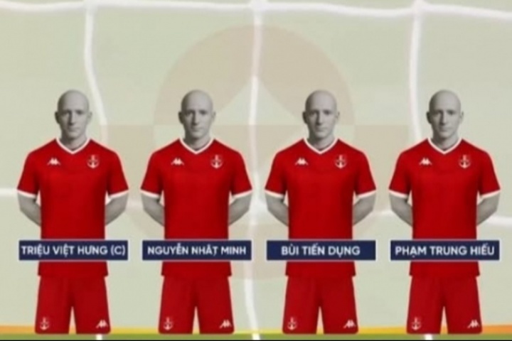 難繃！越南V1聯(lián)賽更換出場動畫但沒拍好動態(tài)照，轉(zhuǎn)播顯示全是假人