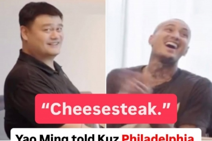 庫(kù)茲馬：最喜歡的美國(guó)城市？姚明：費(fèi)城 因?yàn)榕Ｈ饽汤胰髦??