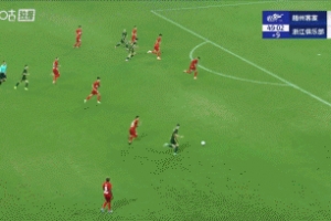 3分鐘2球！弗蘭克左腳兜射梅開二度，浙江2-1反超梅州！