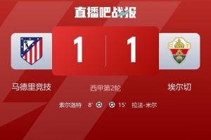 4平26負(fù)！埃爾切是客場對陣馬競次數(shù)最多且不勝的球隊