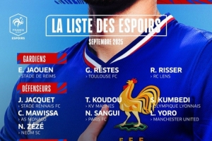 法國(guó)U21名單：約羅、烏戈丘庫(kù)、特爾在列