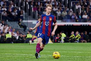 德容：對手非常頑強，巴薩沒有達到平時應有的控制力