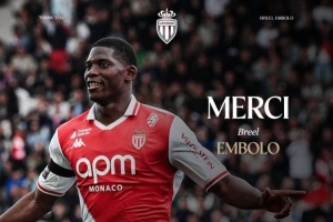 據(jù)悉轉(zhuǎn)會(huì)費(fèi)1300萬(wàn)歐！摩納哥官方：28歲瑞士前鋒恩博洛加盟雷恩