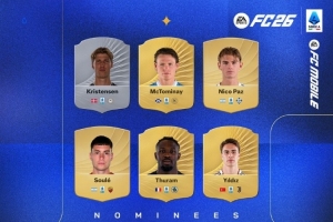 意甲8月最佳候選：麥克托米奈、小圖拉姆、伊爾迪茲、帕斯在列