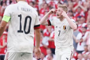 德布勞內(nèi)打進(jìn)比利時(shí)國(guó)家隊(duì)生涯第34球，超越阿扎爾且少用13場(chǎng)比賽