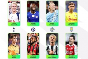 英超第4輪最佳球員候選：哈蘭德、蘇維門迪、沃爾特馬德在列