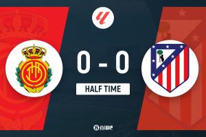 半場-馬競0-0馬洛卡 漢茨科造點阿爾瓦雷斯失點