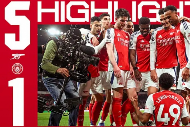 酣暢淋漓！上賽季英超，哈弗茨傳射賴斯2助，阿森納5-1大勝曼城