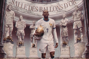 進(jìn)入榮譽(yù)殿堂！法國隊官方社媒曬海報祝賀登貝萊斬獲金球